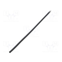 10 m : CGPT-1.2/0.6-0 - Heat shrink sleeve, glueless,flexible, 2: 1, 1.2mm, L: 10m, black