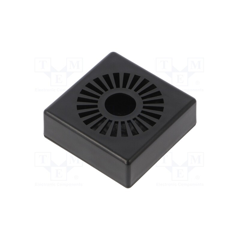 10 pcs : KM-99B/BK - Enclosure: multipurpose, X: 44mm, Y: 44mm, Z: 15mm, vented, ABS, black
