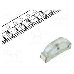 20 pcs : OSR50802C1E - LED, SMD, 0802, red, 70÷150mcd, 2.1x0.6x1mm, 120°, 1.8÷2.4V, 20mA