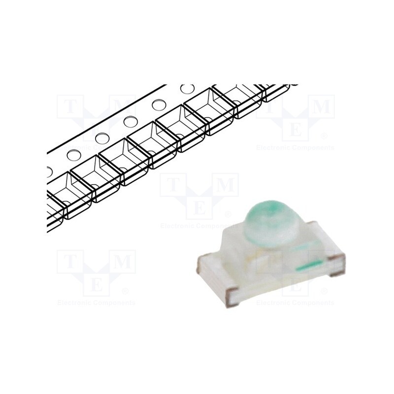 20 pcs : OSB5060341F - LED, SMD, 0603, blue, 150÷350mcd, 1.6x0.8x0.95mm, 35°, 2.8÷3.4V, 5mA