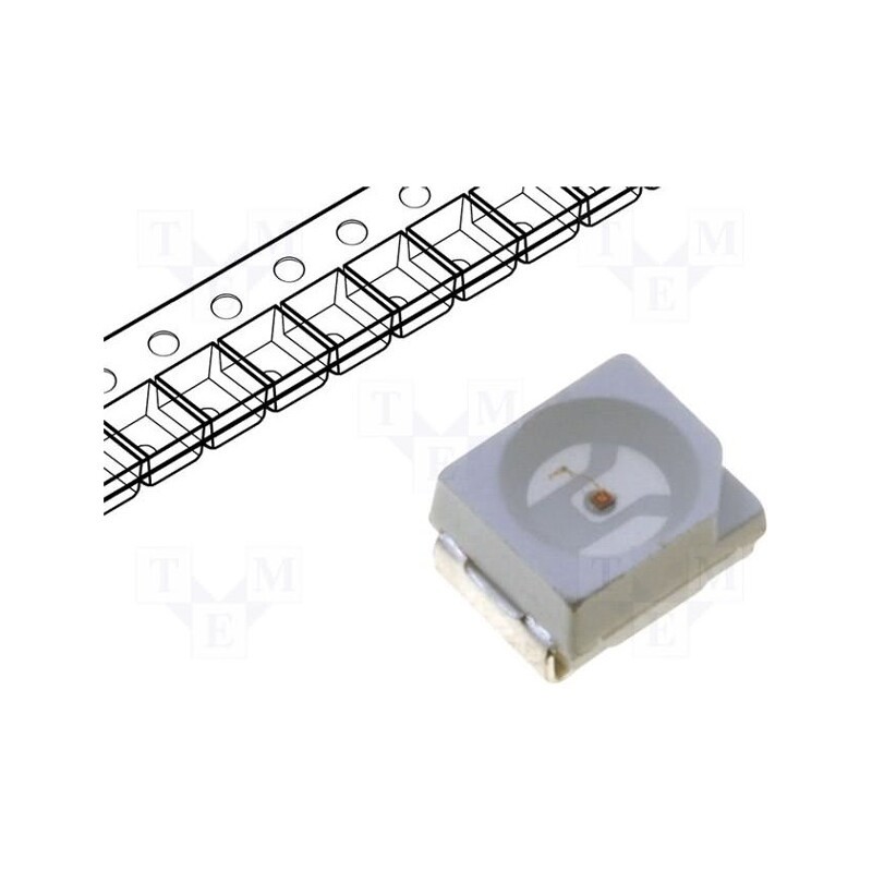 20 pcs : WW-GNA30TS-C - LED, SMD, 3528,PLCC2, green, 600÷800mcd, 3.5x2.8x1.9mm, 120°, 20mA