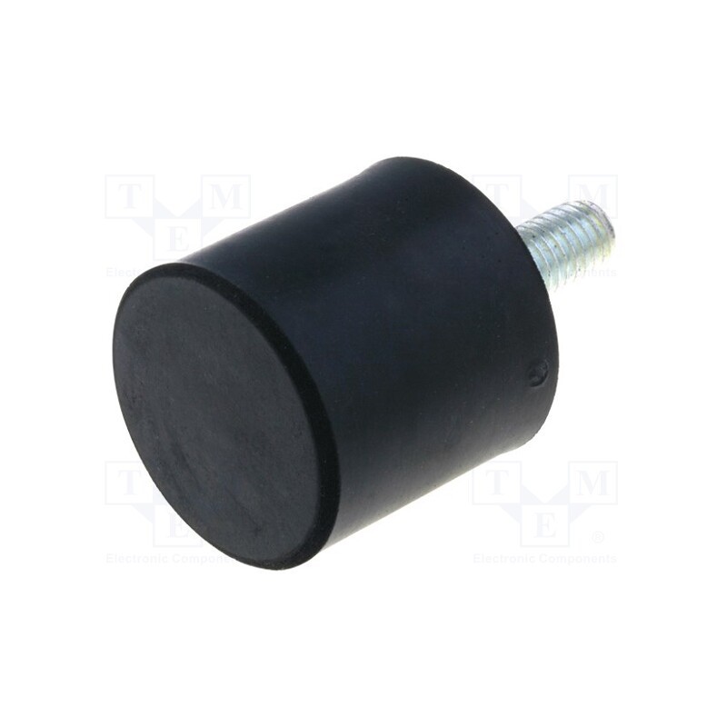 10 pcs : DVA.4-20-30-M6-18-70 - Vibroisolation foot, Ø: 20mm, H: 30mm, Shore hardness: 70±5, 450N