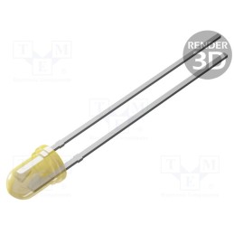 20 pcs : LTL1CHJSTNN-002A - LED, 3.1mm, yellow, 110÷310(typ)-680mcd, 45°, Front: convex