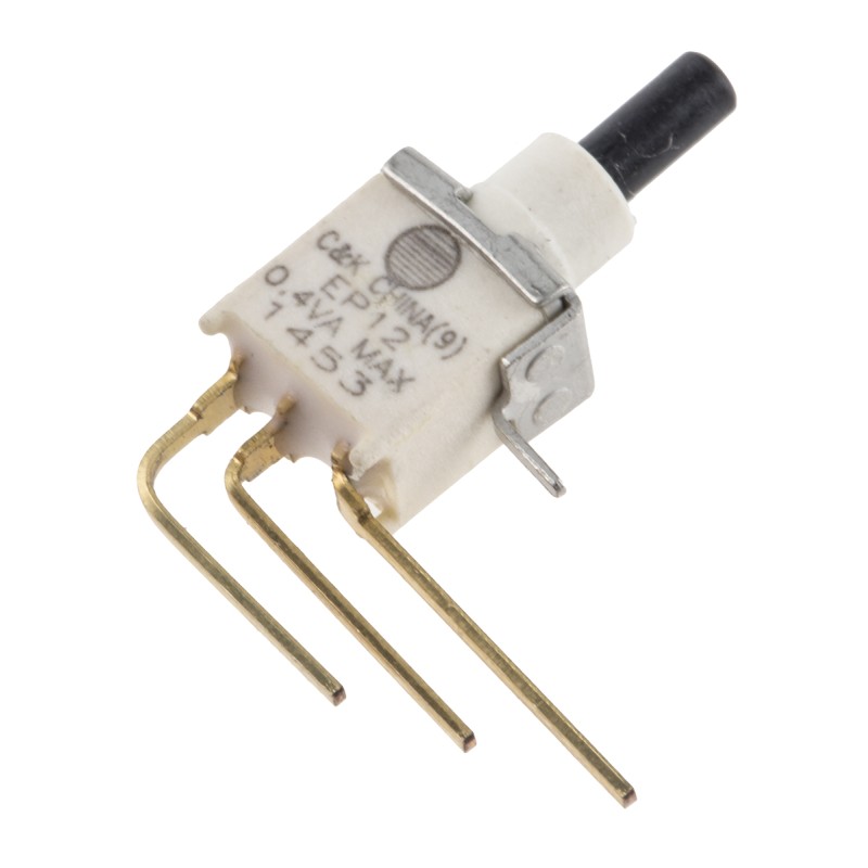 1 pcs - C & K Miniature Push Button Switch, Momentary, PCB, SPDT