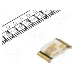 20 pcs : LTST-C193TGKT-5A - LED, SMD, 0603, green, 28÷280mcd, 1.6x0.8x0.35mm, 130°, 2.5÷3.1V