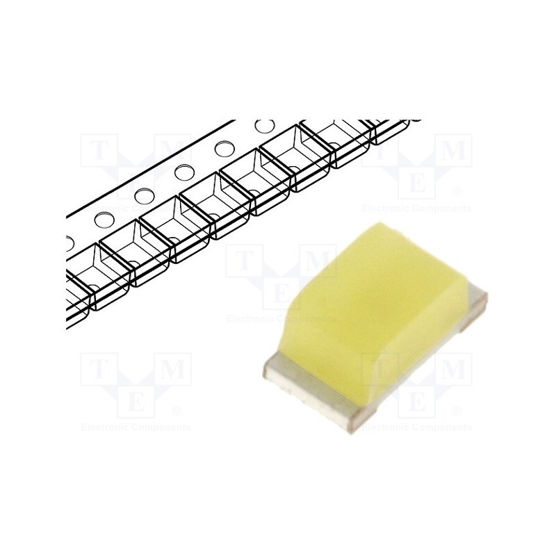 20 pcs : OF-SMD1608W - LED, SMD, 0603, white cold, 300÷430mcd, 120°, 20mA, 3÷3.2V