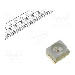 20 pcs : WW-YUA30TS-H1 - LED, SMD, 3528,PLCC2, yellow, 400÷600mcd, 3.5x2.8x1.9mm, 120°, 20mA