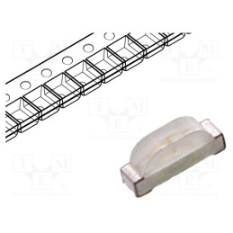 20 pcs : OSG50802C1E - LED, SMD, 0802, green, 400÷700mcd, 2.1x0.6x1mm, 120°, 2.8÷3.4V, 20mA