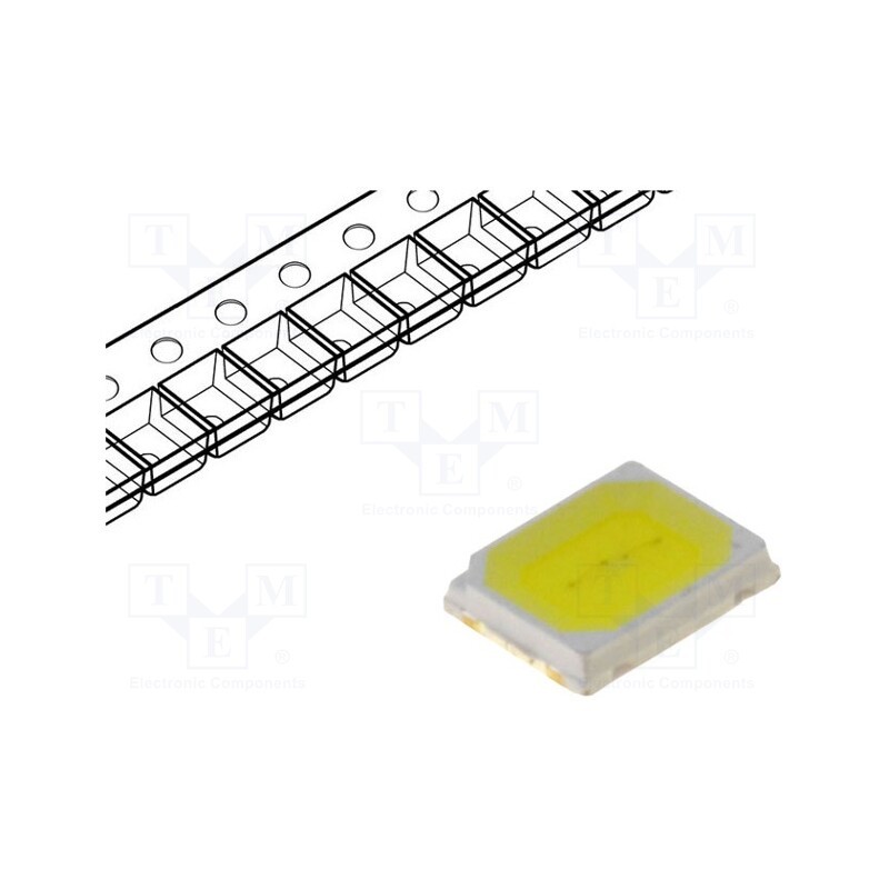 20 pcs : OSW42835C1H-60MA - LED, SMD, 2835, white cold, 20lm, 4500-7000K, 80, 120°, 60mA