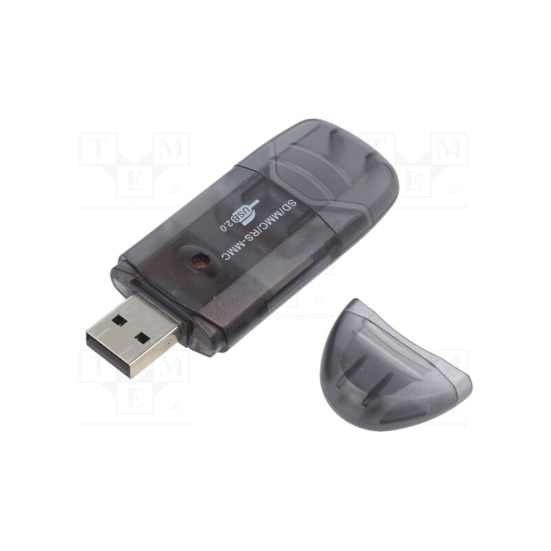 10 pcs : FD2-SD-1 - Card reader: memory, USB A plug, USB 2.0, MMC,RS MMC,SD, black