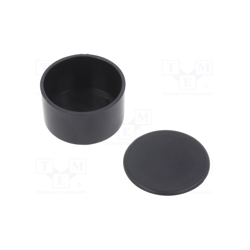 10 pcs : KM-125C/BK - Enclosure: for alarms, Z: 14mm, ABS, black, Ø: 24.8mm