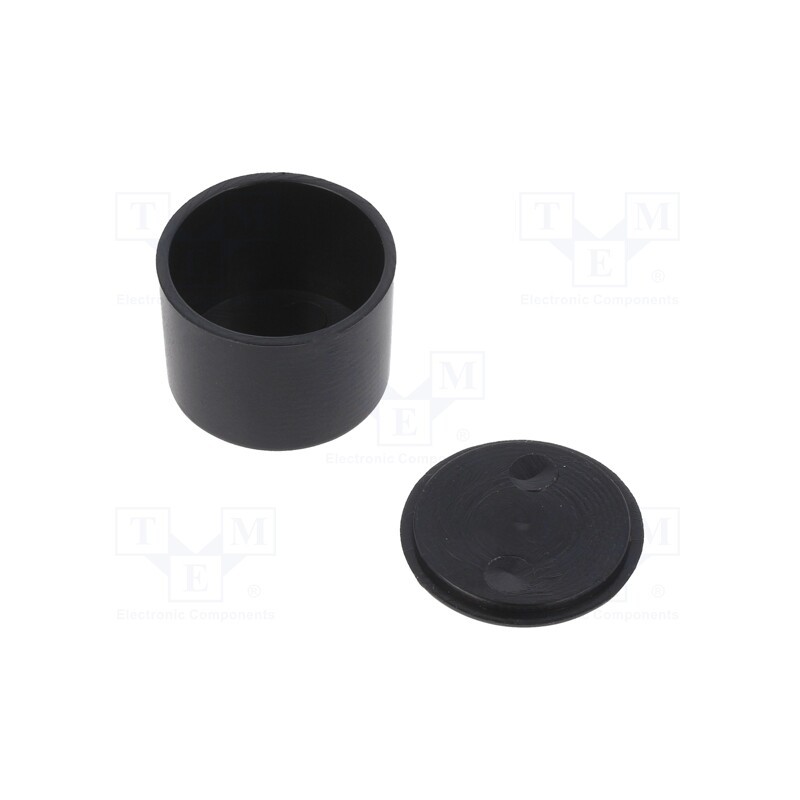 10 pcs : KM-125B/BK - Enclosure: for alarms, Z: 14mm, ABS, black, Ø: 19.8mm