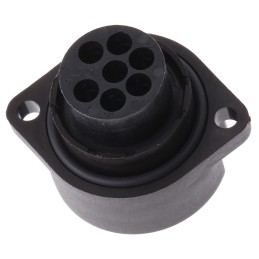 1 pcs - Binder Circular Connector, 7 Contacts, Panel Mount, Plug, Female, IP67, 693 Series