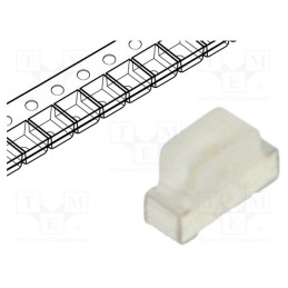 20 pcs : OSG50602C1E - LED, SMD, 0602, green, 350÷600mcd, 1.7x0.6x1.1mm, 120°, 2.8÷3.4V
