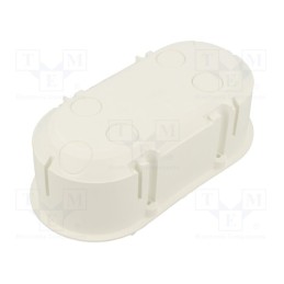 10 pcs : PK-62/45 WHITE - Enclosure: junction box, Ø: 62mm, Z: 45mm, plaster embedded, white