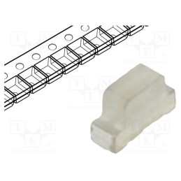 20 pcs : OSB50602C1E - LED, SMD, 0602, blue, 120÷250mcd, 1.7x0.6x1.1mm, 120°, 2.8÷3.4V