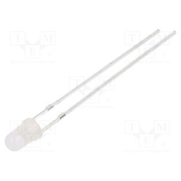 20 pcs : NTE30148 - LED, 3mm, blue, 100÷120mcd, 30°, Front: convex, 3÷3.2V, No.of term: 2