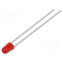 20 pcs : SSL-LX3044HD - LED, 2.9mm, red, 6mcd, 60°, Front: convex, 2÷2.5V, No.of term: 2