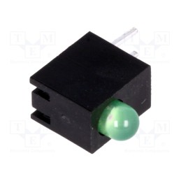 20 pcs : H30C-1GD - LED, in housing, green, 3mm, No.of diodes: 1, 20mA, 80°, 1.6÷2.6V