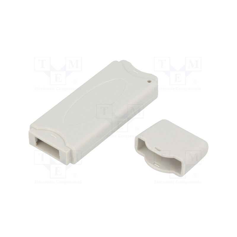 10 pcs : G1901G - Enclosure: for USB, X: 23mm, Y: 71mm, Z: 8.7mm, ABS, grey, UL94HB