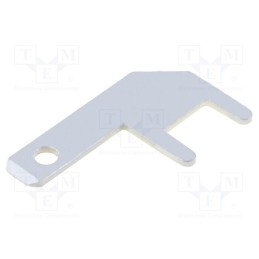 50 pcs : 61-1407-11/0031 - Terminal: flat, 2.8mm, 0.5mm, male, THT, Overall len: 13.5mm