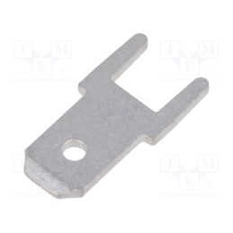 50 pcs : 61-1560-11/0031 - Terminal: flat, 4.8mm, 0.8mm, male, THT, Overall len: 12.8mm