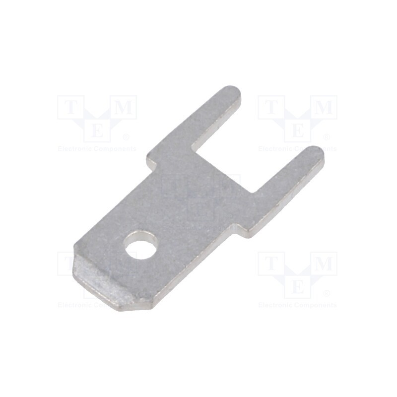 50 pcs : 61-1560-11/0031 - Terminal: flat, 4.8mm, 0.8mm, male, THT, Overall len: 12.8mm