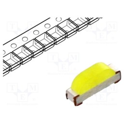 20 pcs : OSW50802C1E - LED, SMD, 0802, white cold, 300÷500mcd, 6500-15000K, 120°, 20mA