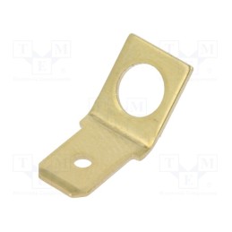 50 pcs : 61-2257-31/0000 - Terminal: flat, 6.3mm, 0.8mm, male, M5, screw, brass, angled 45°