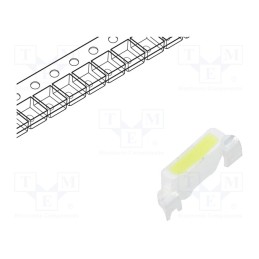 20 pcs : OSW54008C1F - LED, SMD, 4008, white cold, 1400÷2000mcd, 8000-18000K, 120°, 20mA