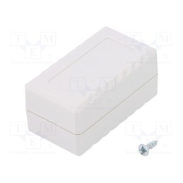 10 pcs : Z130J ABS - Enclosure: multipurpose, X: 31mm, Y: 56mm, Z: 27mm, ABS, light grey