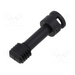 10 pcs : 19001201 - Screw, polyamide, for covers, black