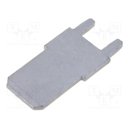 50 pcs : 62409-1 - Terminal: flat, 6.3mm, 0.8mm, male, THT, brass, tinned, straight