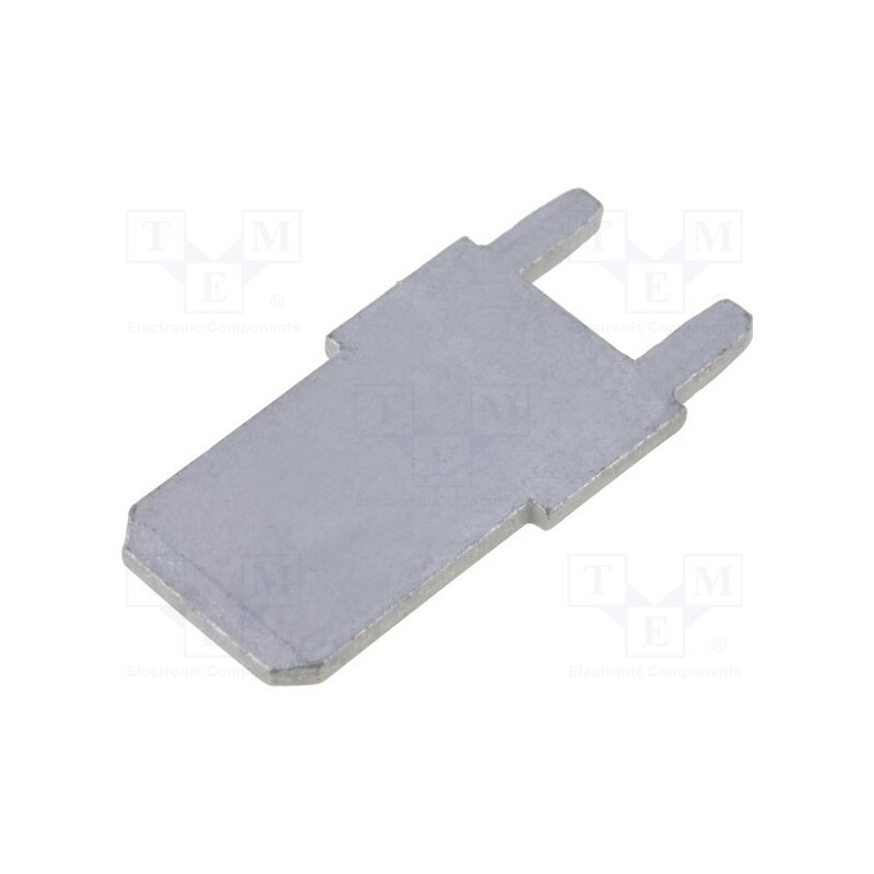 50 pcs : 62409-1 - Terminal: flat, 6.3mm, 0.8mm, male, THT, brass, tinned, straight