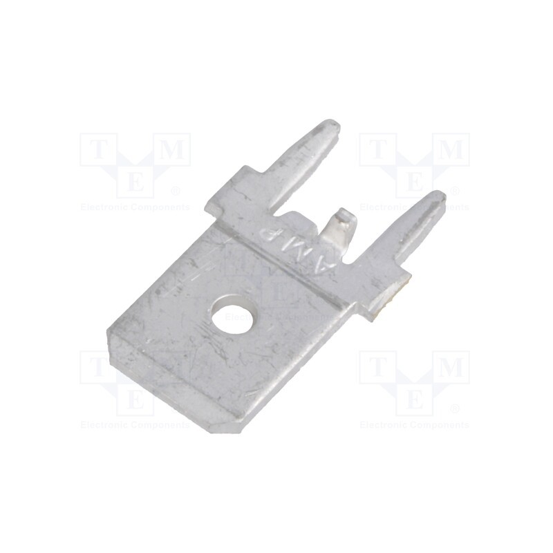 50 pcs : 63849-1 - Terminal: flat, 6.3mm, 0.8mm, male, THT, brass, tinned, straight