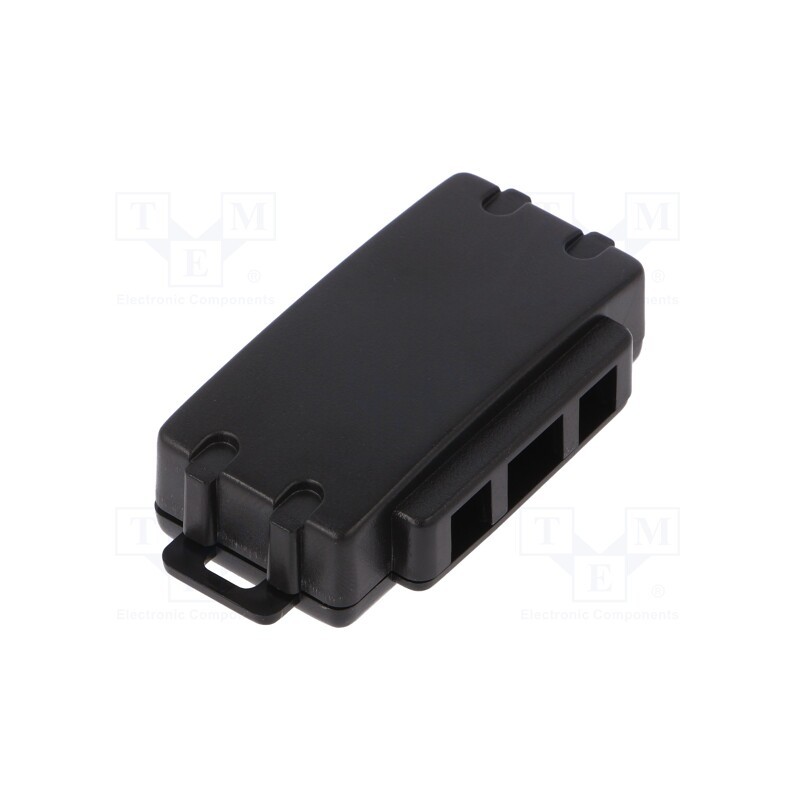 10 pcs : KM-11/BK - Enclosure: specialist, X: 25mm, Y: 52mm, Z: 16mm, ABS, black