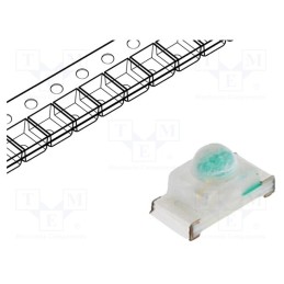 20 pcs : OSG5060341F - LED, SMD, 0603, green, 1300÷2500mcd, 1.6x0.8x0.95mm, 35°, 2.8÷3.4V