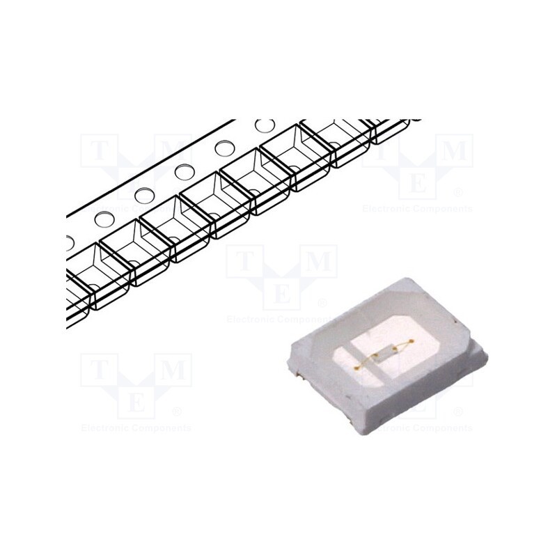 20 pcs : OSB42835C1H-60MA - LED, SMD, 2835, blue, 2÷4lm, 2.8x3.5x0.85mm, 120°, 2.8÷3.4V, 60mA