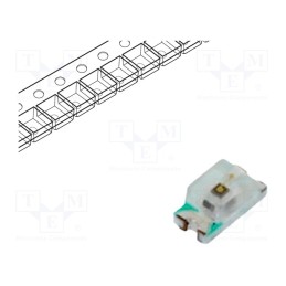 20 pcs : OSI30603C1E - IR transmitter, 850nm, transparent, 120°, SMD, Dim: 1.6x0.8x0.6mm