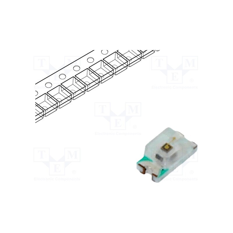 20 pcs : OSI30603C1E - IR transmitter, 850nm, transparent, 120°, SMD, Dim: 1.6x0.8x0.6mm