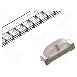 20 pcs : OSY50802C1E - LED, SMD, 0802, yellow, 70÷150mcd, 2.1x0.6x1mm, 120°, 1.8÷2.4V, 20mA