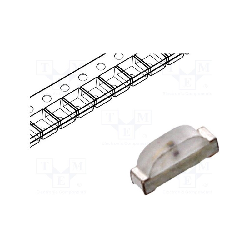 20 pcs : OSY50802C1E - LED, SMD, 0802, yellow, 70÷150mcd, 2.1x0.6x1mm, 120°, 1.8÷2.4V, 20mA