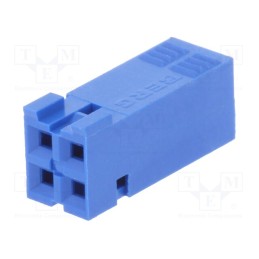 50 pcs : 65239-002LF - Plug, wire-board, female, Dubox®, 2.54mm, PIN: 4, w/o contacts, blue