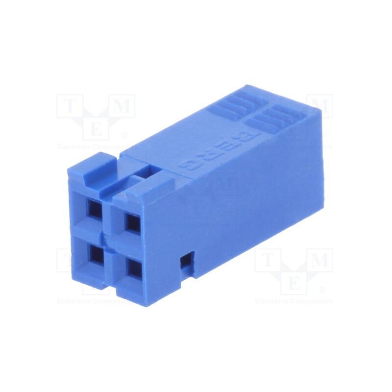 50 pcs : 65239-002LF - Plug, wire-board, female, Dubox®, 2.54mm, PIN: 4, w/o contacts, blue
