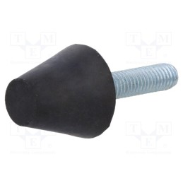 10 pcs : DVB.6-20-17-M6-25-55 - Vibroisolation foot, Ø: 20mm, Shore hardness: 55±5, 407N, 96N/mm
