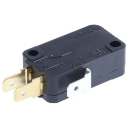 1 pcs - Omron Pin Plunger Micro Switch, Tab Terminal, 5 A @ 250 V ac, SPDT, IP40