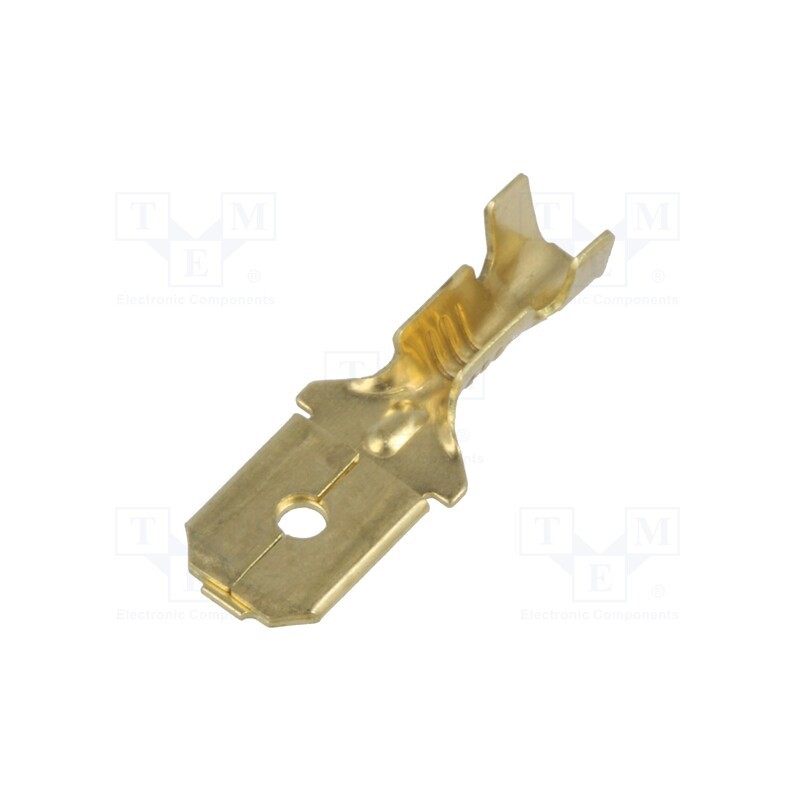 100 pcs : 679B.00.9 - Terminal: flat, 6.3mm, 0.8mm, male, 0.5÷1.5mm2, crimped, for cable