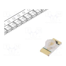 20 pcs : 25-21SURC/S530-A2/TR8 - LED, SMD, 1206, red, 18÷43mcd, 3.2x1.6x1.1mm, 60°, 1.7÷2.4V, 20mA