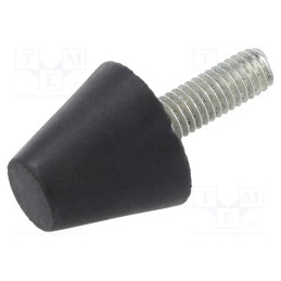 10 pcs : DVB.6-20-17-M6-18-70 - Vibroisolation foot, Ø: 20mm, Shore hardness: 70±5, 468N, 110N/mm