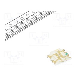 20 pcs : RF-W2S155TS-A41 - LED, SMD, 1206, RGB, 3.2x2.7x0.7mm, 140°, 1.8÷2.4/2.8÷3.4/2.8÷3.4V
